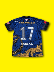 2020 - 2021 Dodgeball Kelantan Blue Jersey #17 FAIZAL